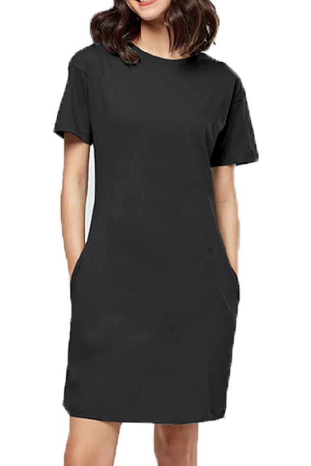 Female T-Shirt Dress Black